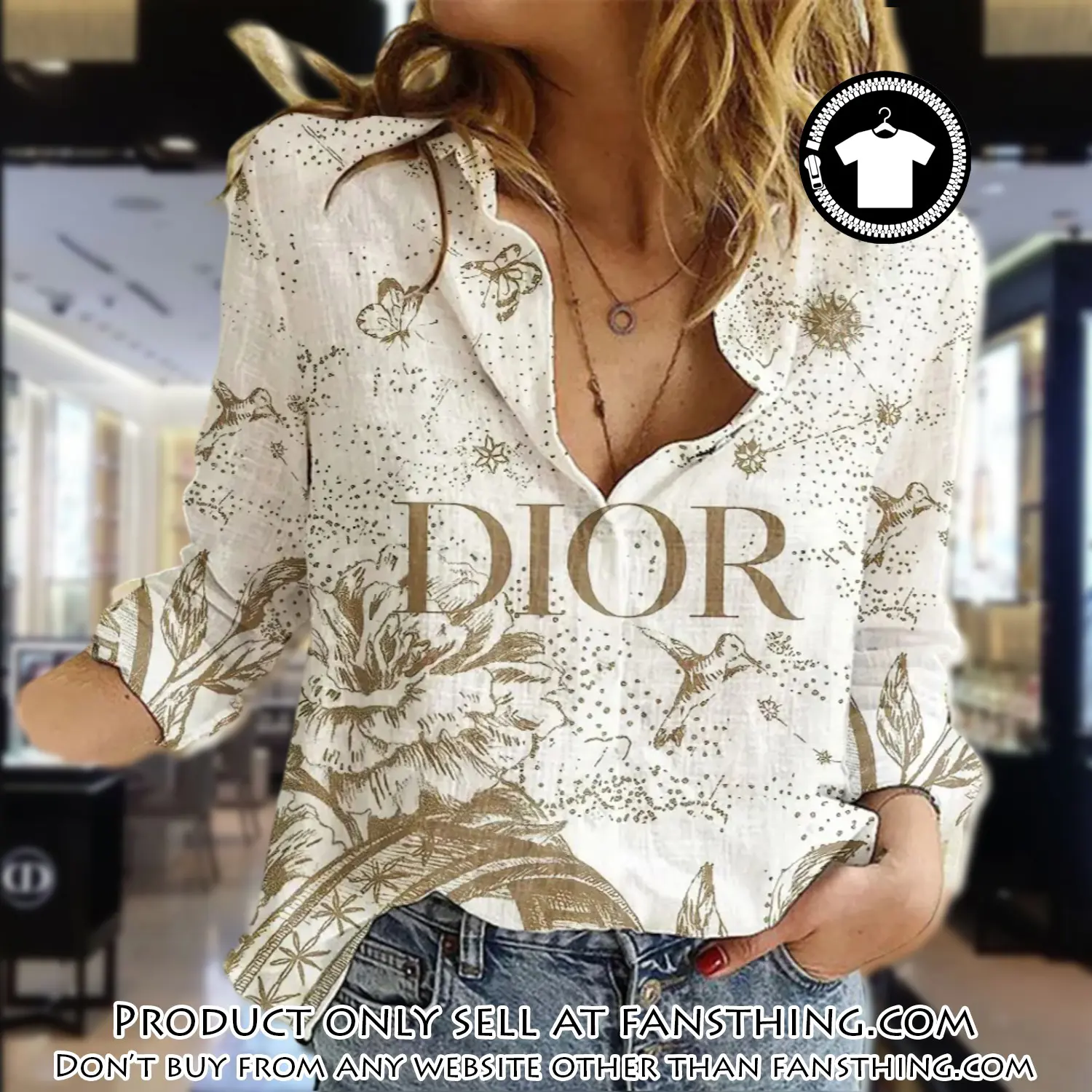 Dior luxury women casual shirt linen shirt wcs1026 fst0250144